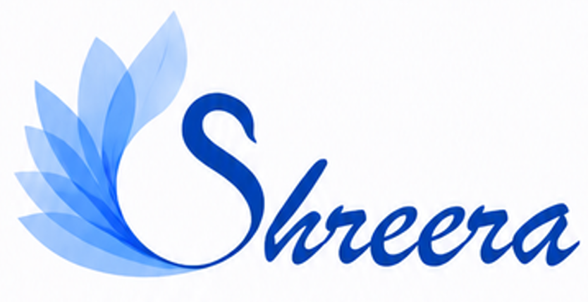 Shreera premium ethnic wear brand logo featuring elegant leaf design